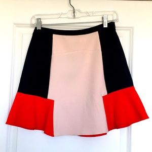 Zara block color mini skirt